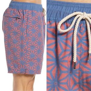 NWT Faherty Beacon Starfruit 7” Swim Trunks Size Small